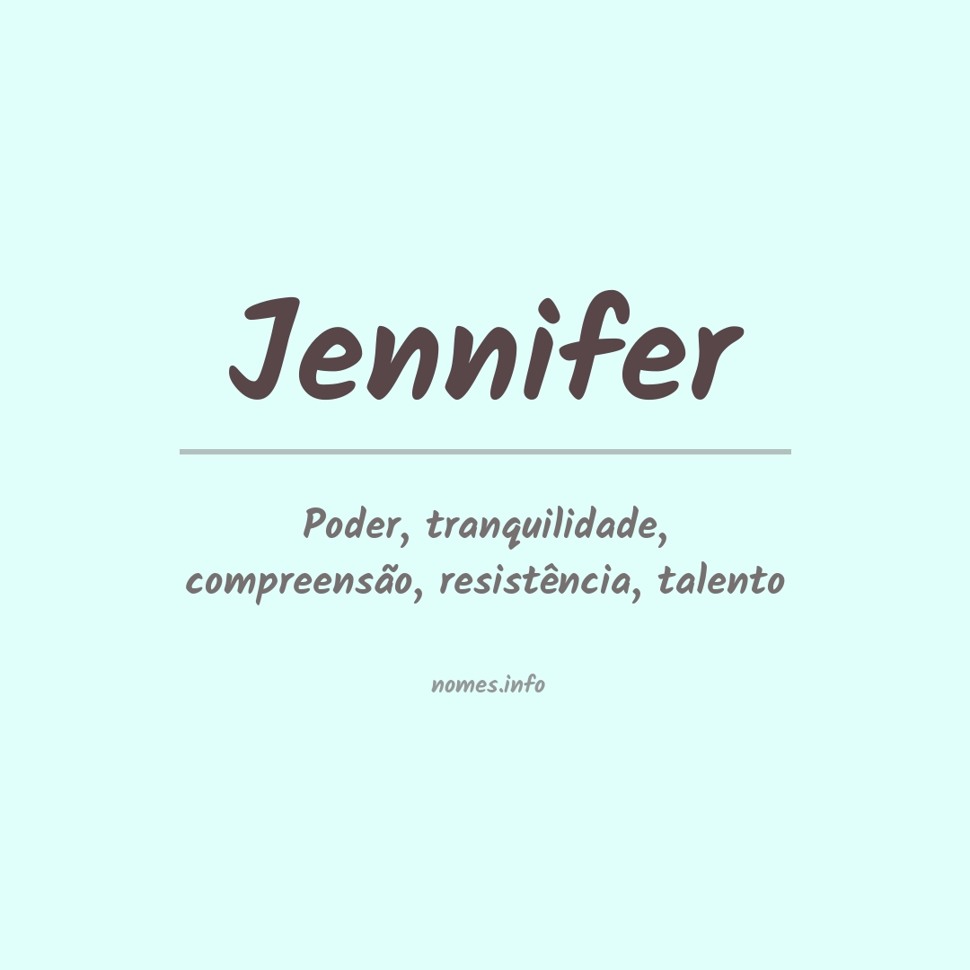 Significado do nome Jennifer