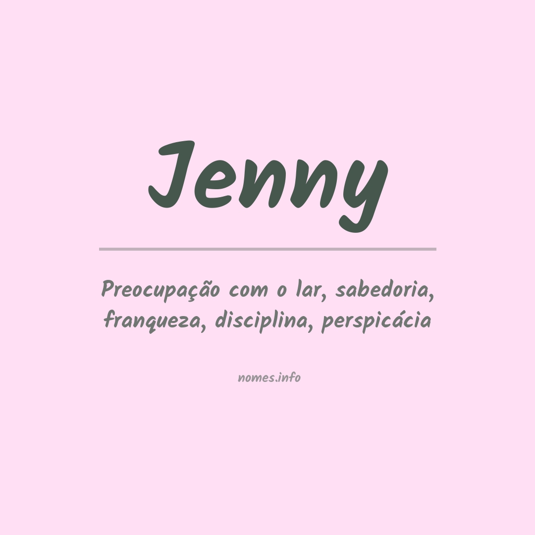 Significado do nome Jenny