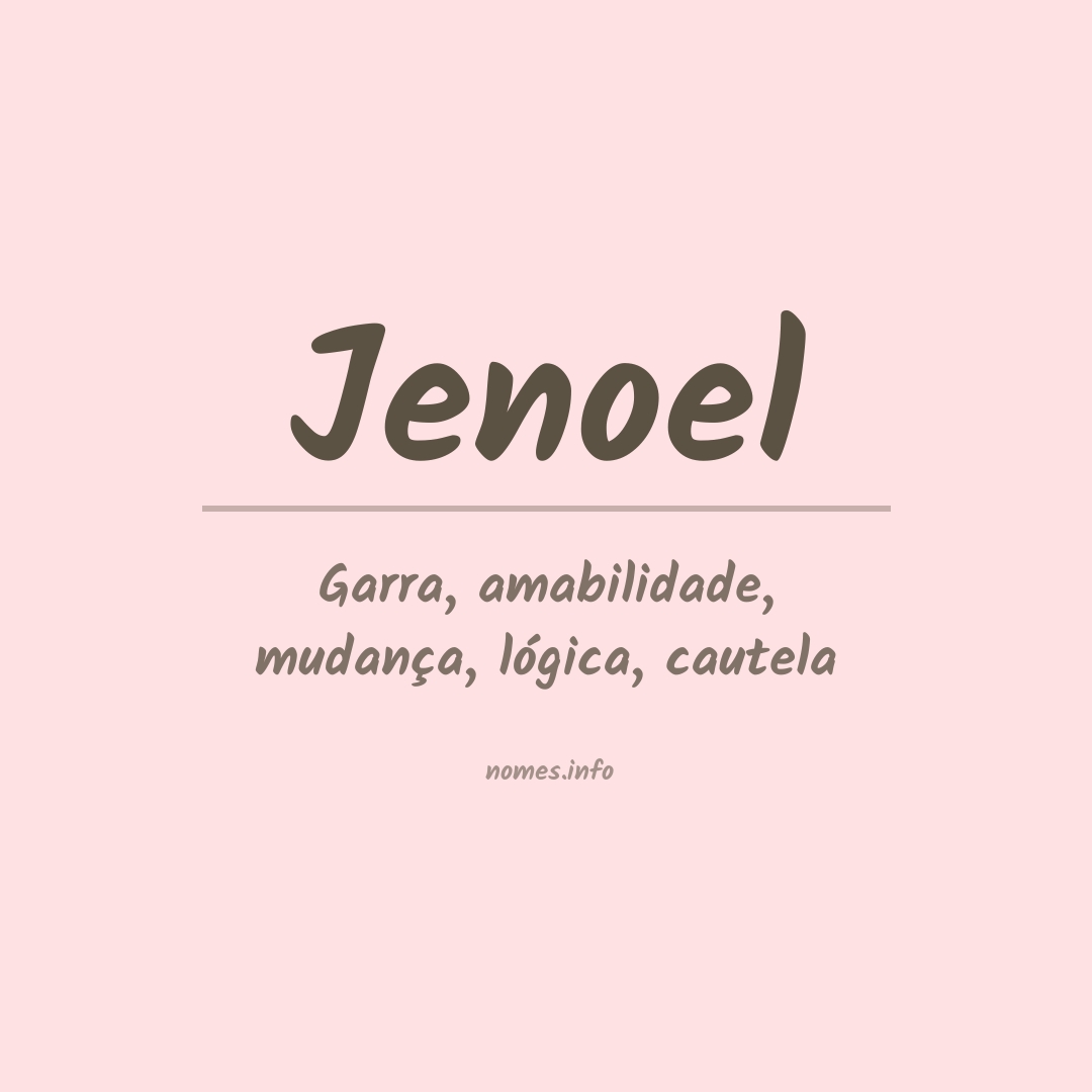 Significado do nome Jenoel