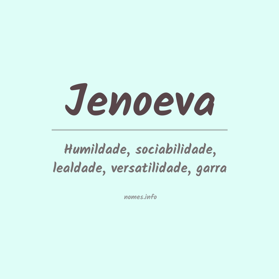 Significado do nome Jenoeva