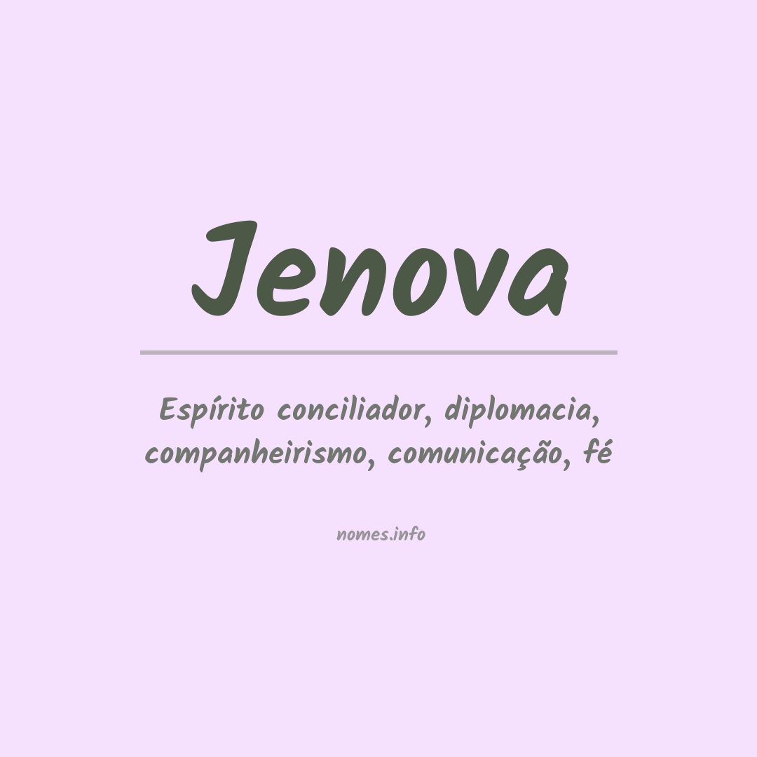 Significado do nome Jenova