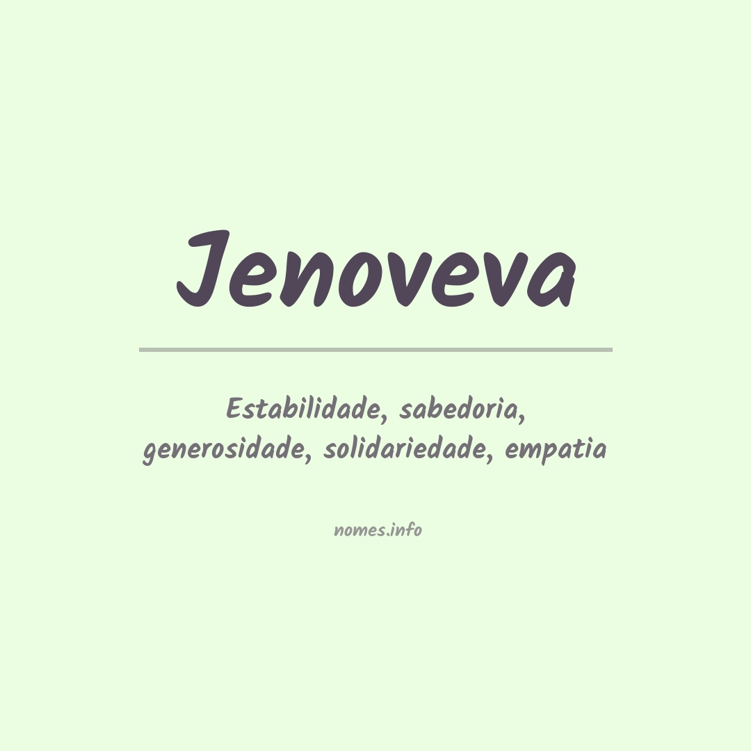 Significado do nome Jenoveva