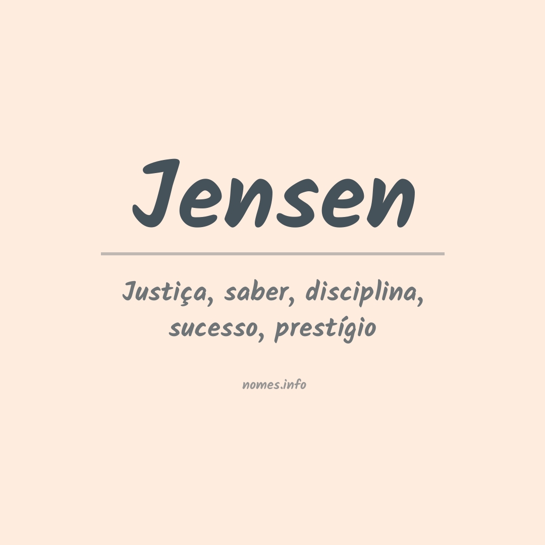 Significado do nome Jensen