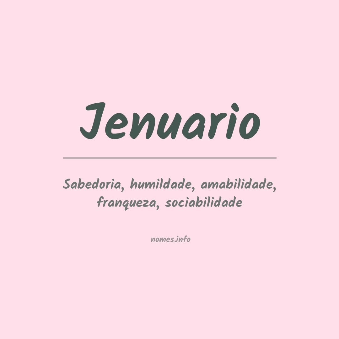 Significado do nome Jenuario