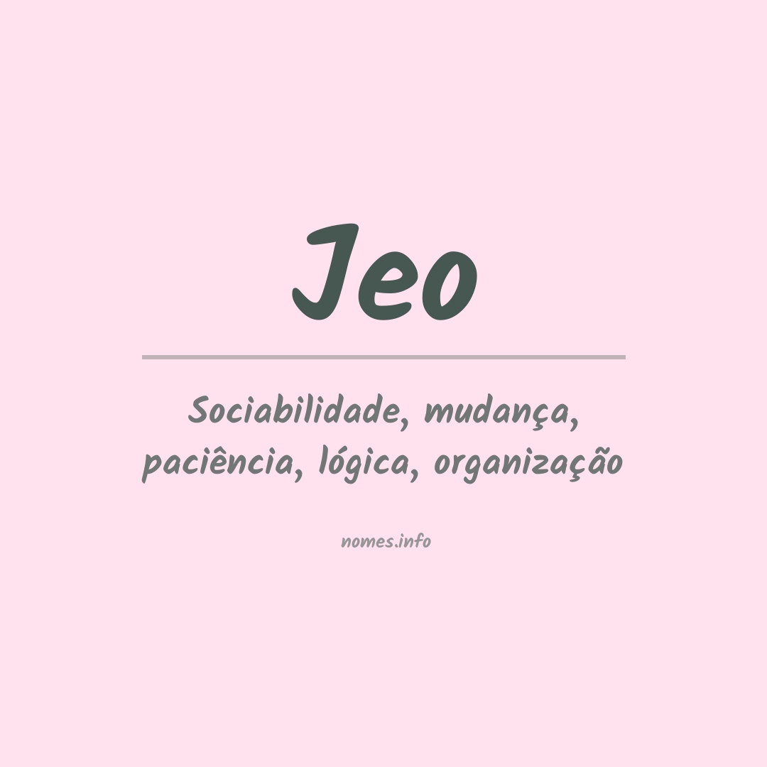 Significado do nome Jeo