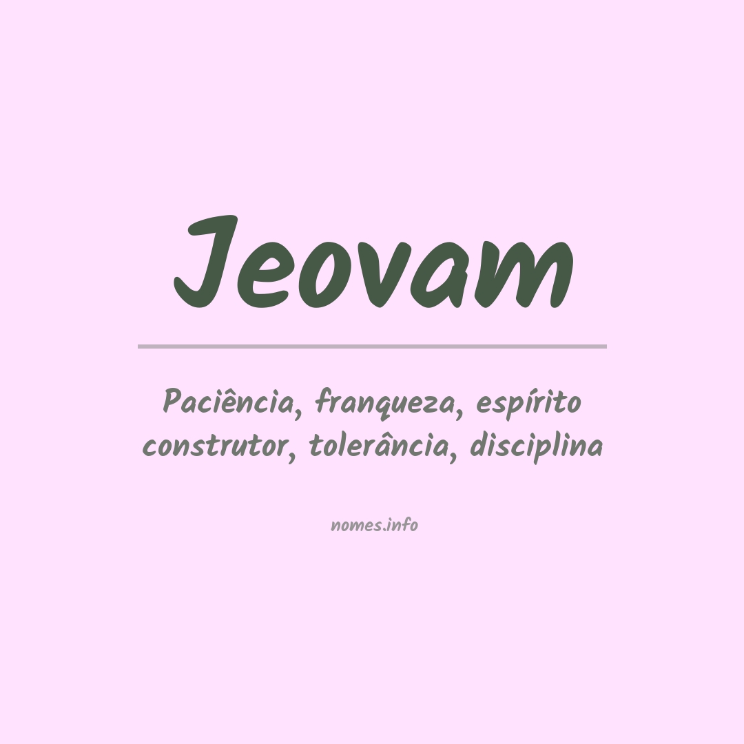 Significado do nome Jeovam