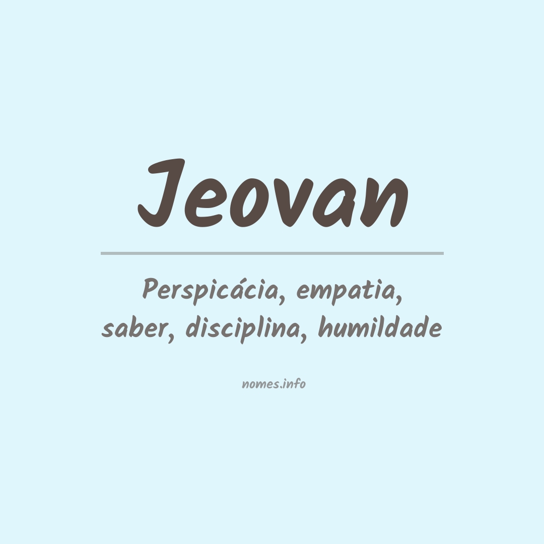 Significado do nome Jeovan