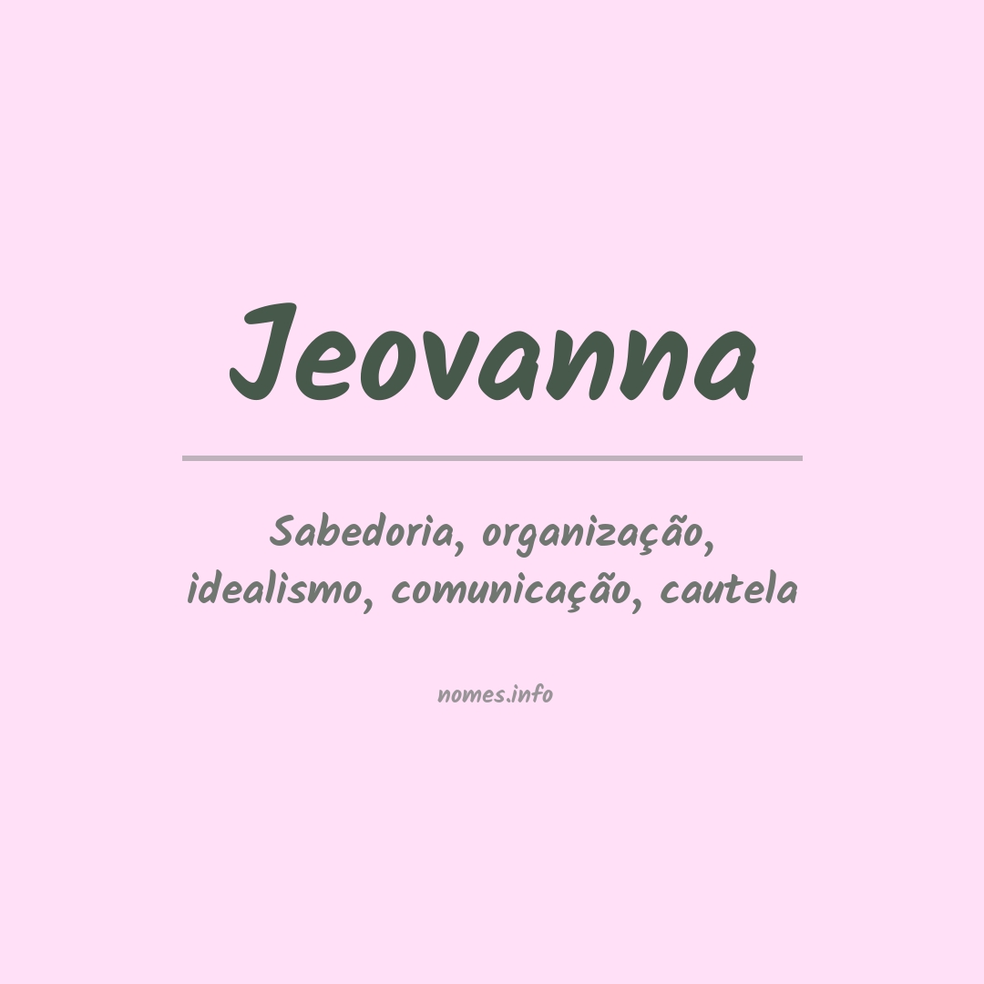 Significado do nome Jeovanna