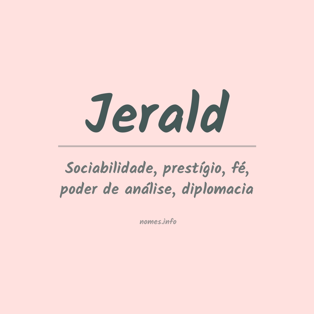 Significado do nome Jerald