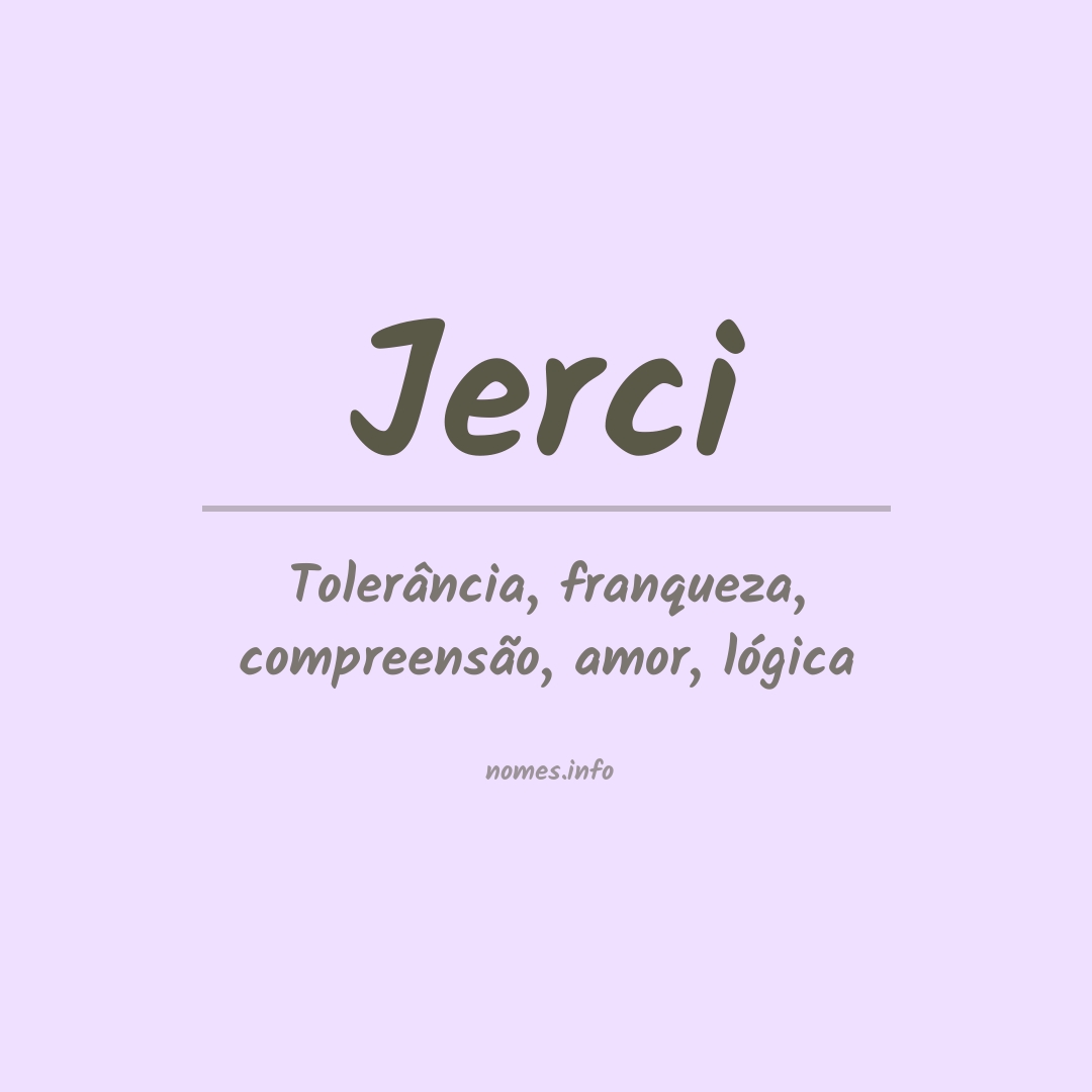 Significado do nome Jerci