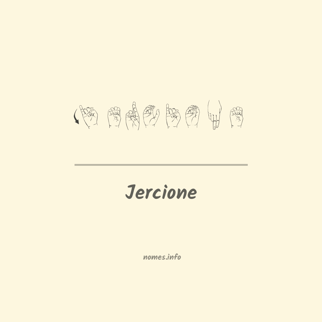 Jercione em Libras
