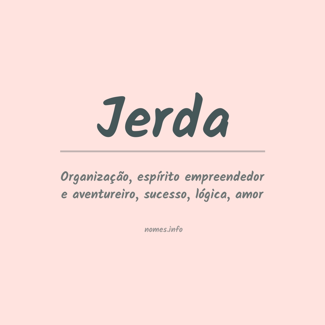 Significado do nome Jerda