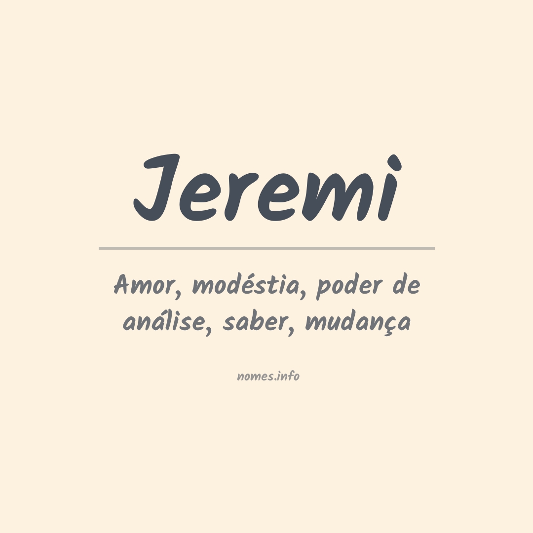 Significado do nome Jeremi