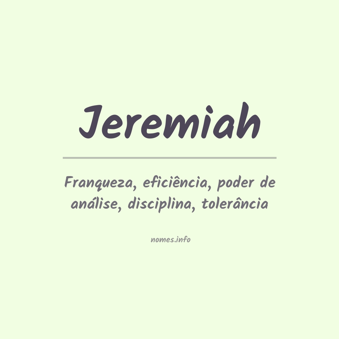 Significado do nome Jeremiah