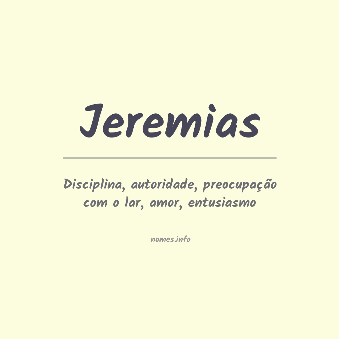Significado do nome Jeremias