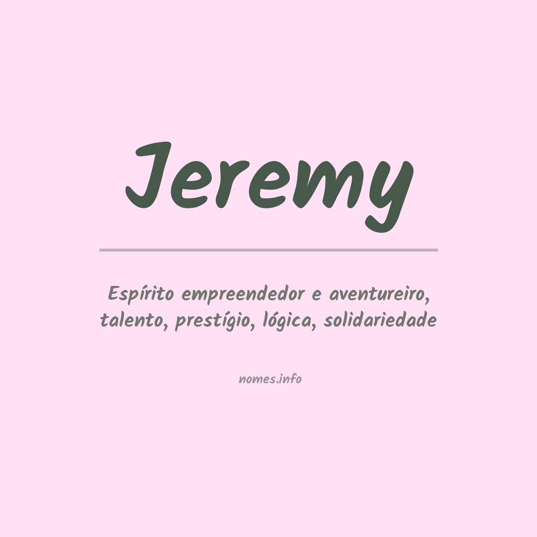 Significado do nome Jeremy