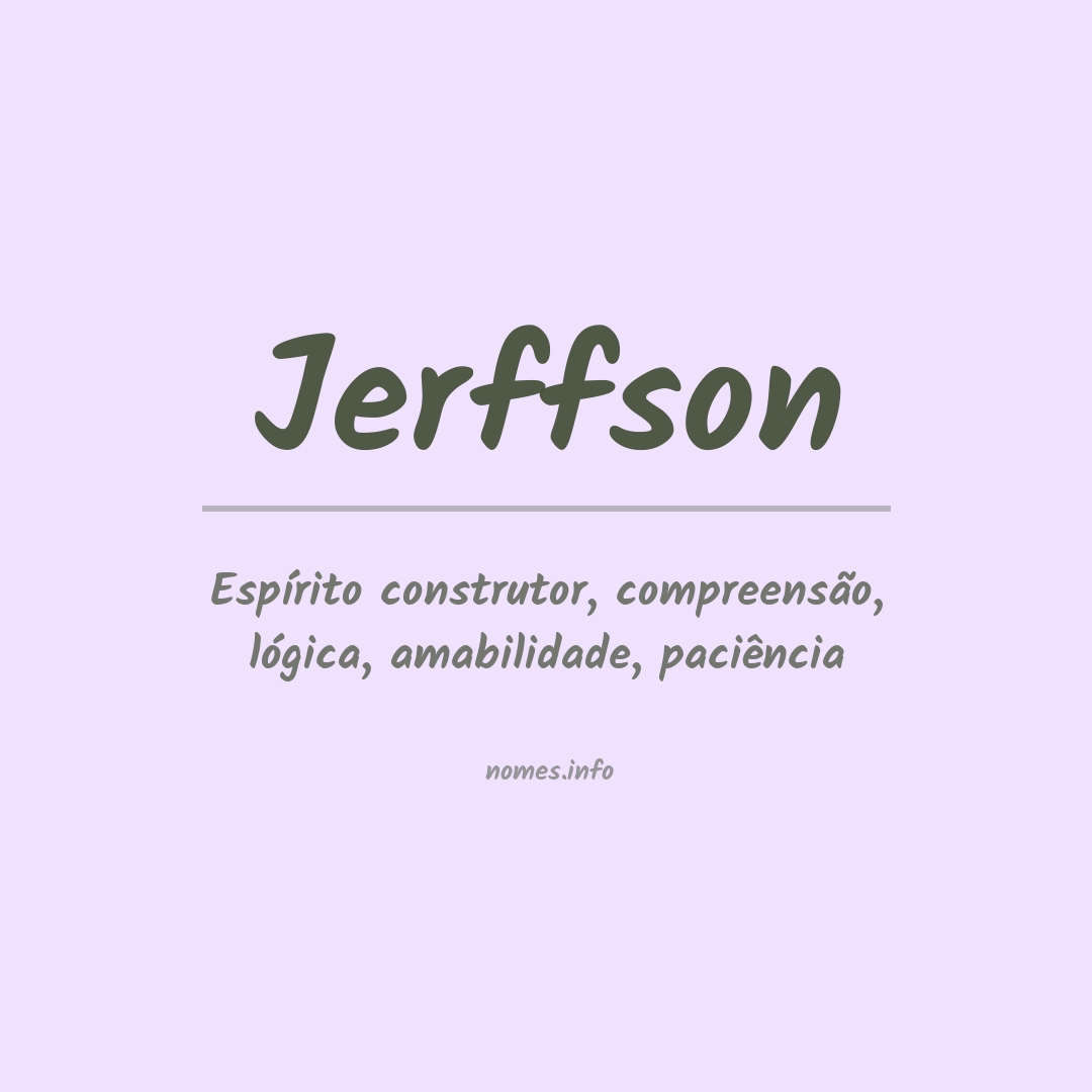 Significado do nome Jerffson