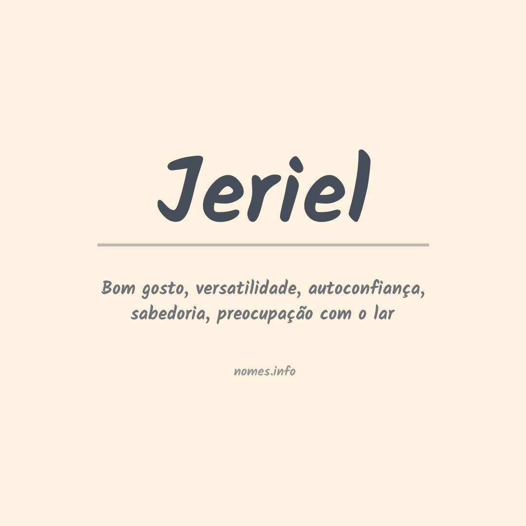 Significado do nome Jeriel