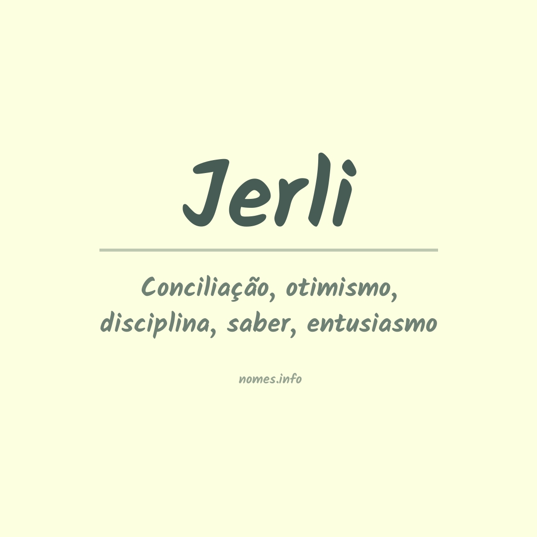 Significado do nome Jerli