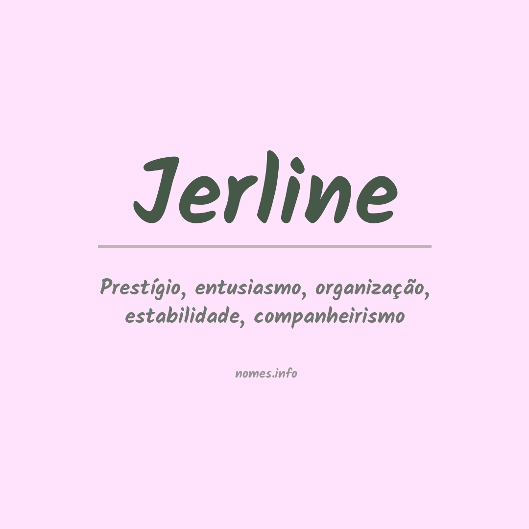 Significado do nome Jerline