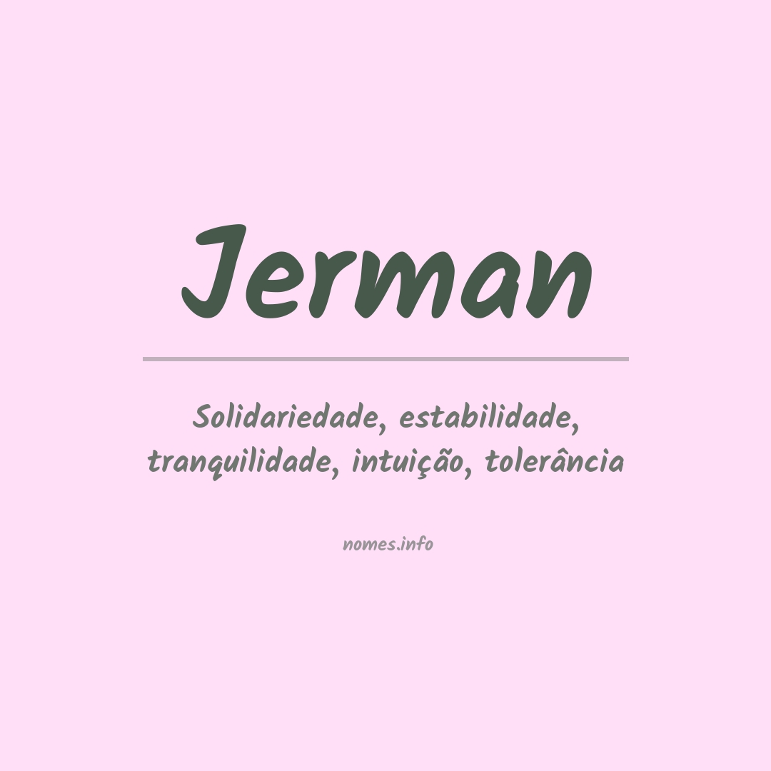 Significado do nome Jerman