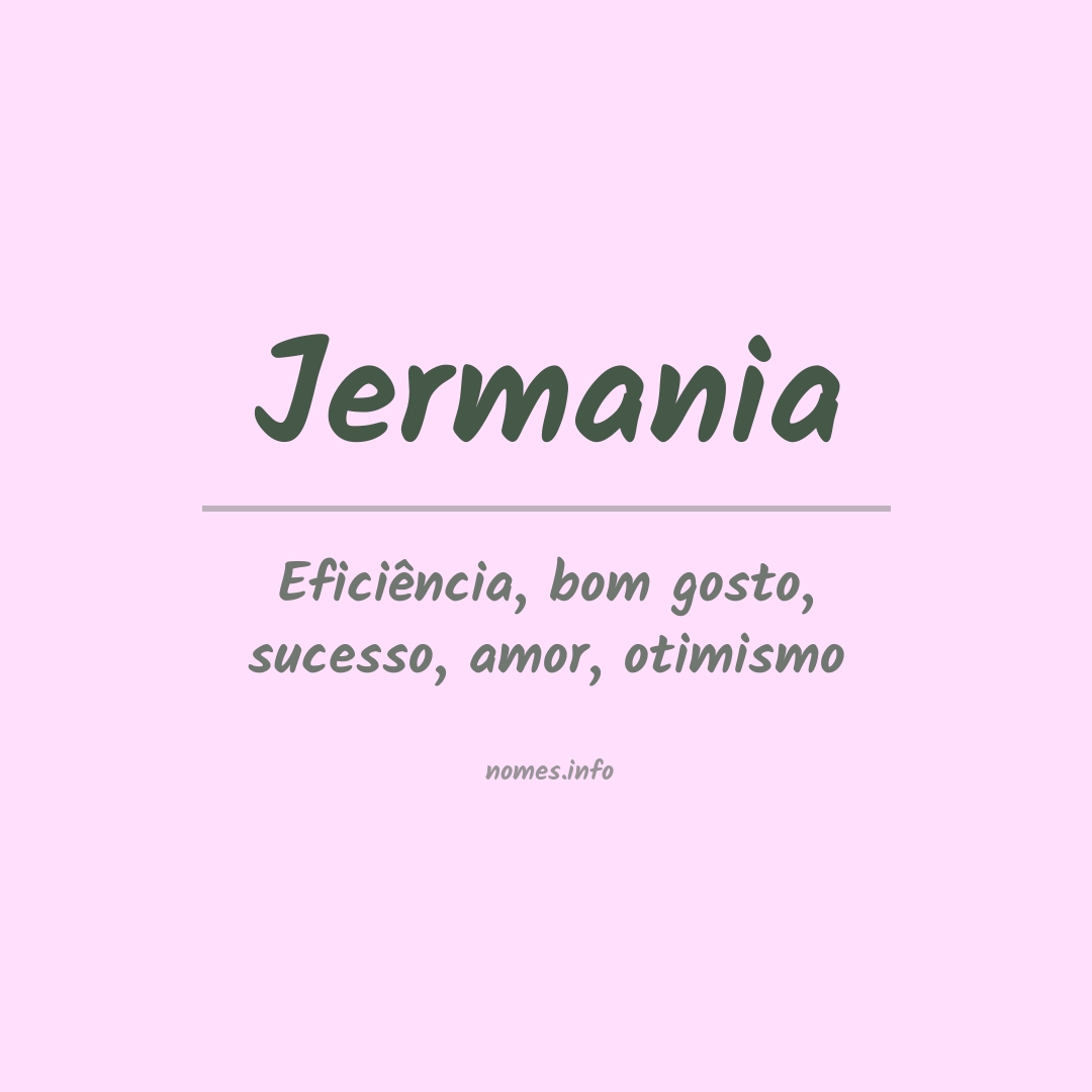 Significado do nome Jermania