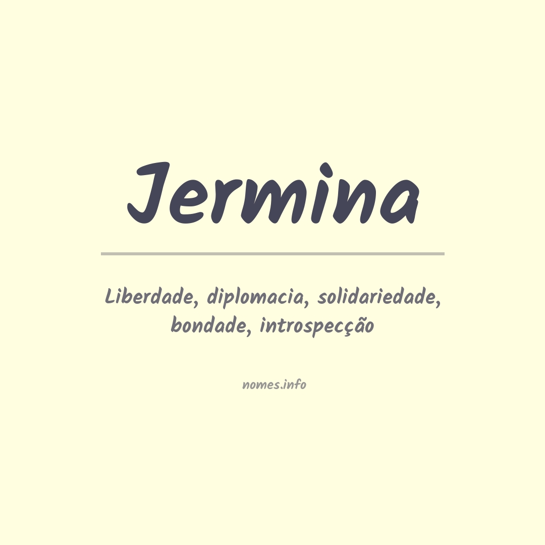 Significado do nome Jermina