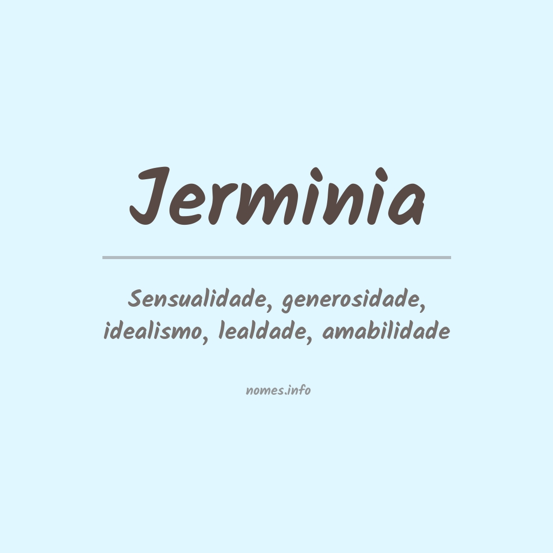 Significado do nome Jerminia