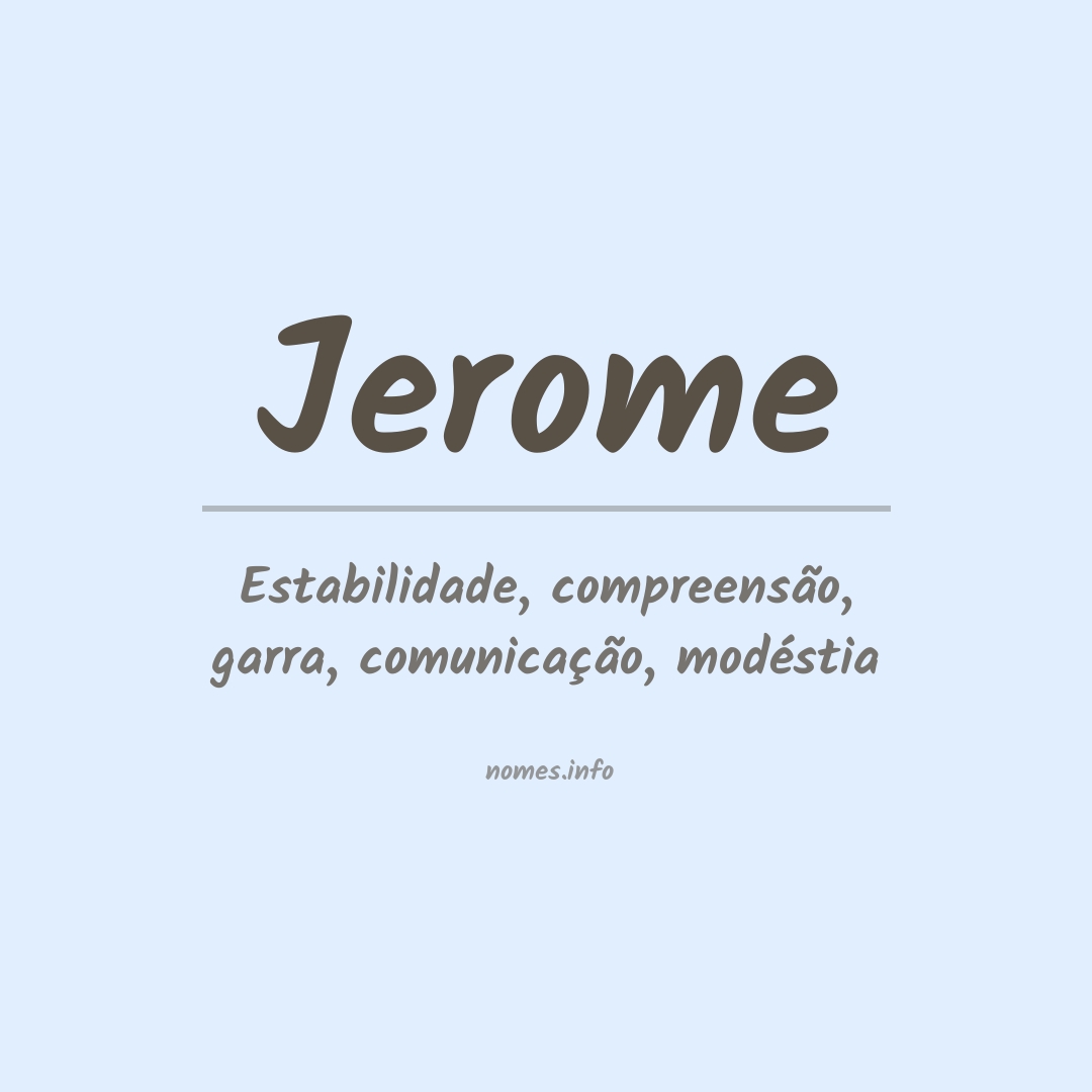 Significado do nome Jerome