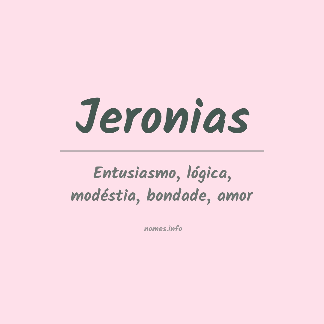 Significado do nome Jeronias