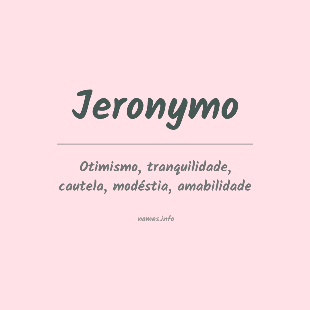 Significado do nome Jeronymo