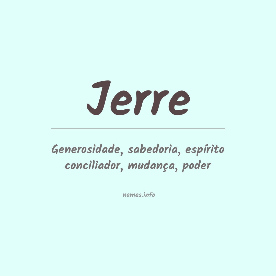 Significado do nome Jerre