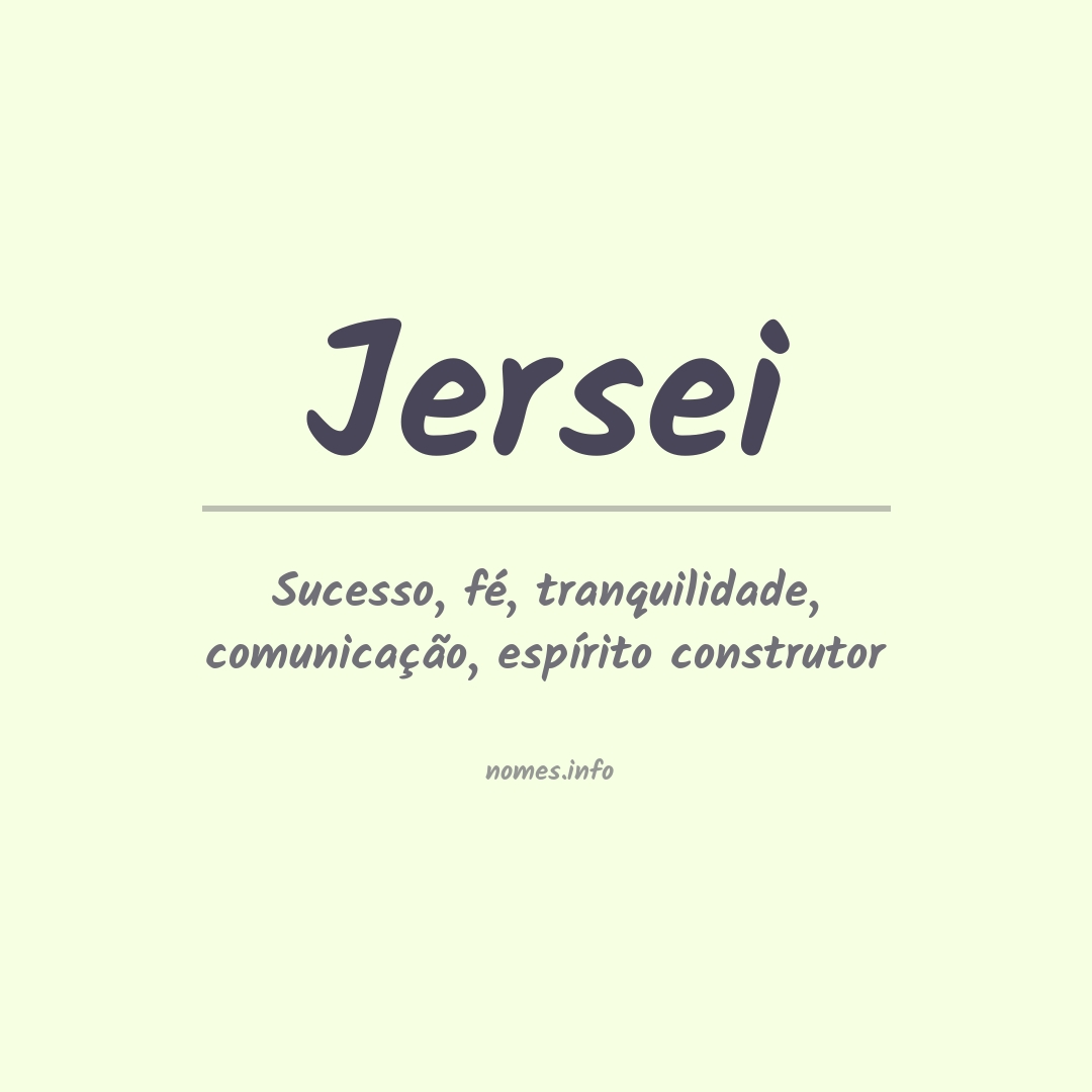 Significado do nome Jersei