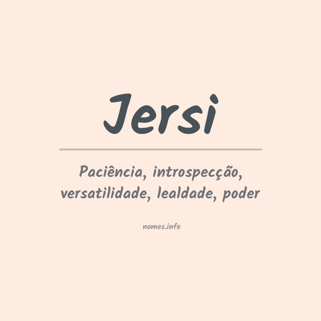 Significado do nome Jersi