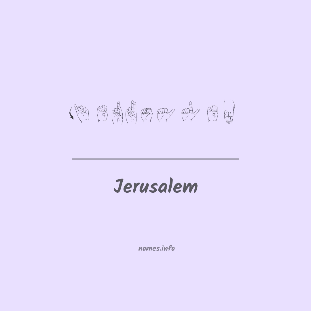 Jerusalem em Libras