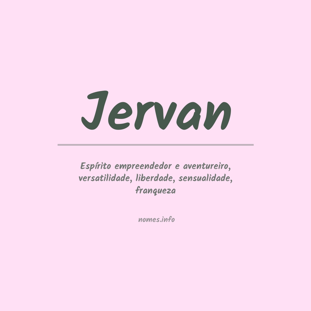 Significado do nome Jervan