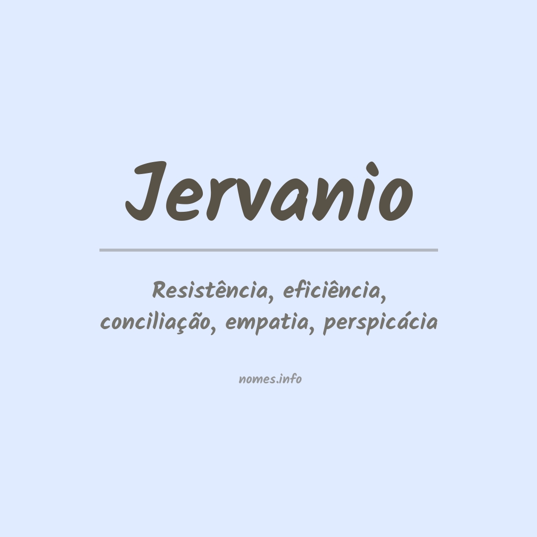 Significado do nome Jervanio