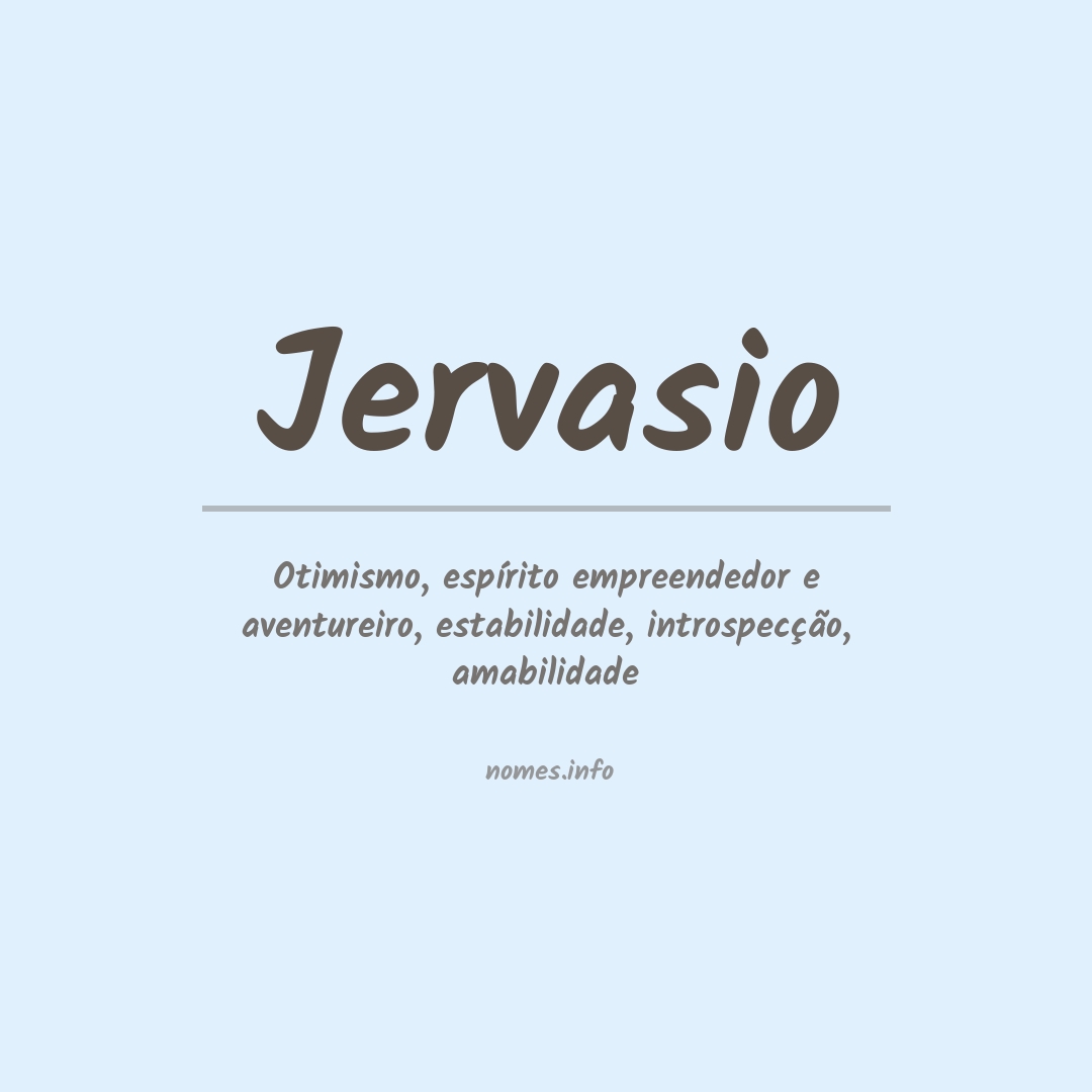 Significado do nome Jervasio