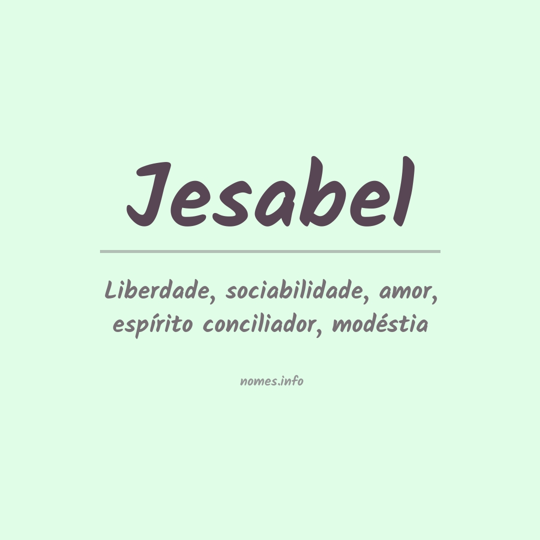 Significado do nome Jesabel