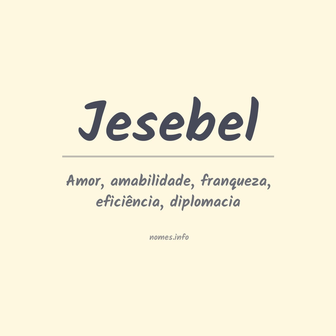 Significado do nome Jesebel