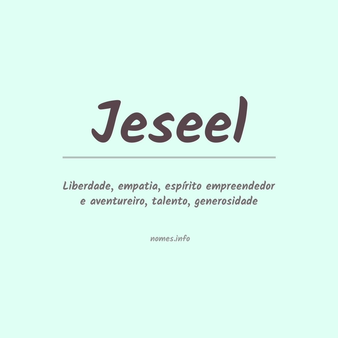 Significado do nome Jeseel