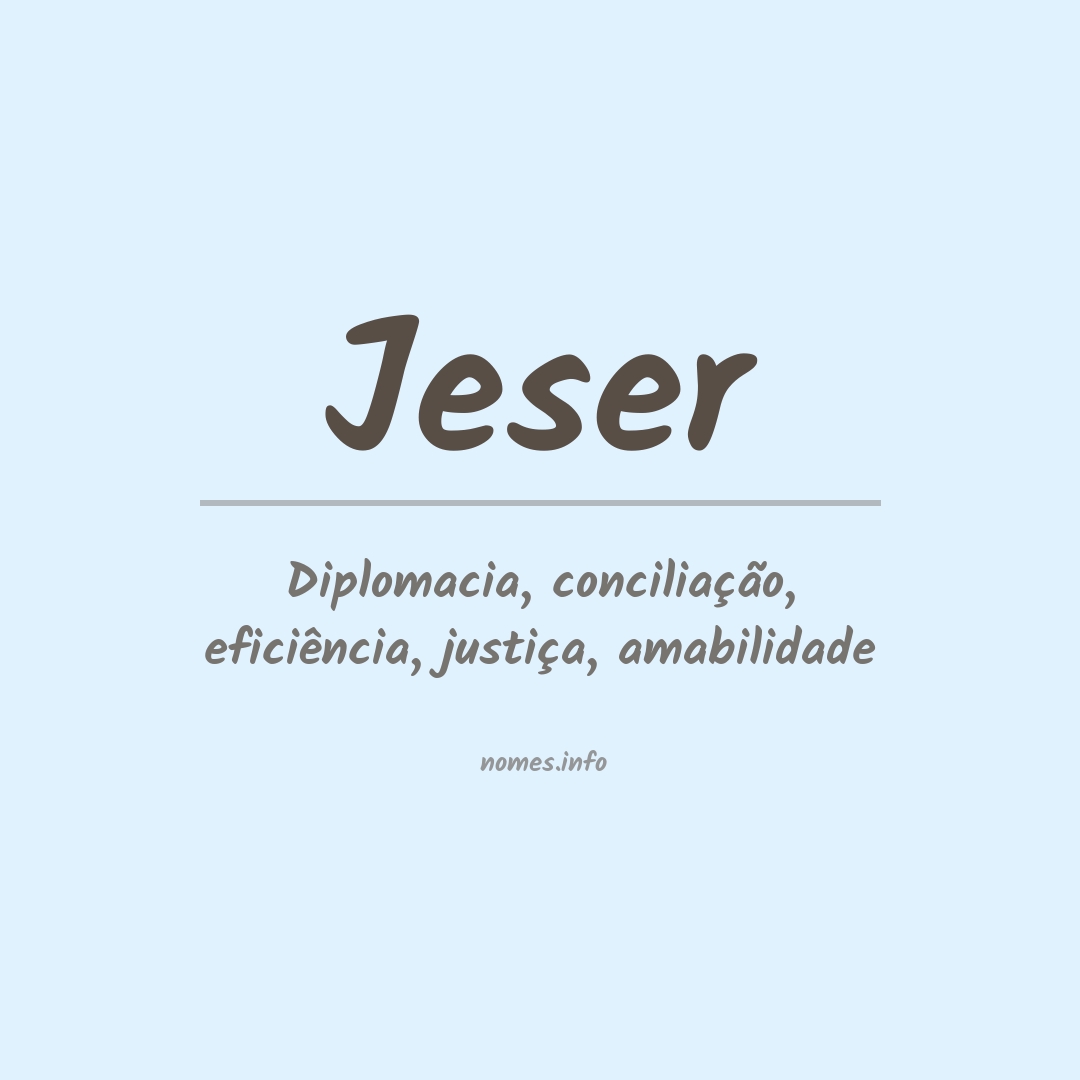 Significado do nome Jeser