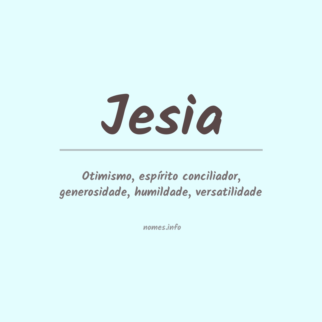 Significado do nome Jesia