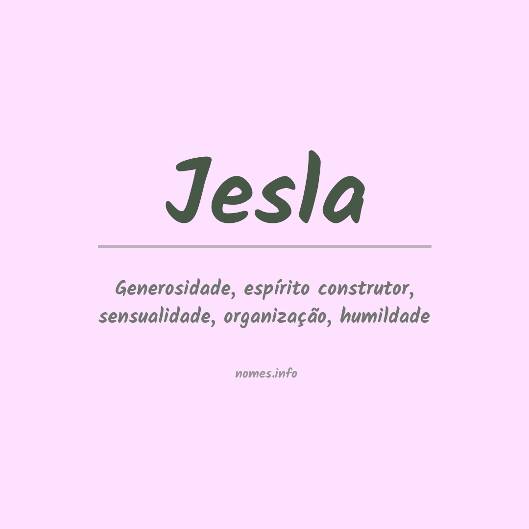 Significado do nome Jesla