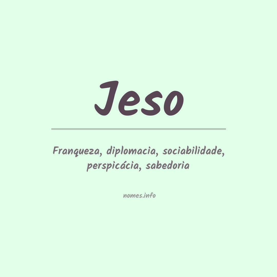 Significado do nome Jeso