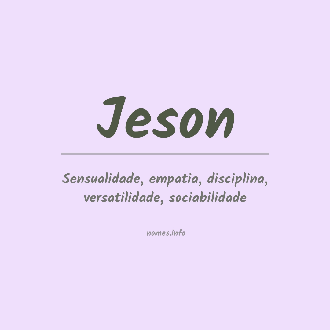 Significado do nome Jeson
