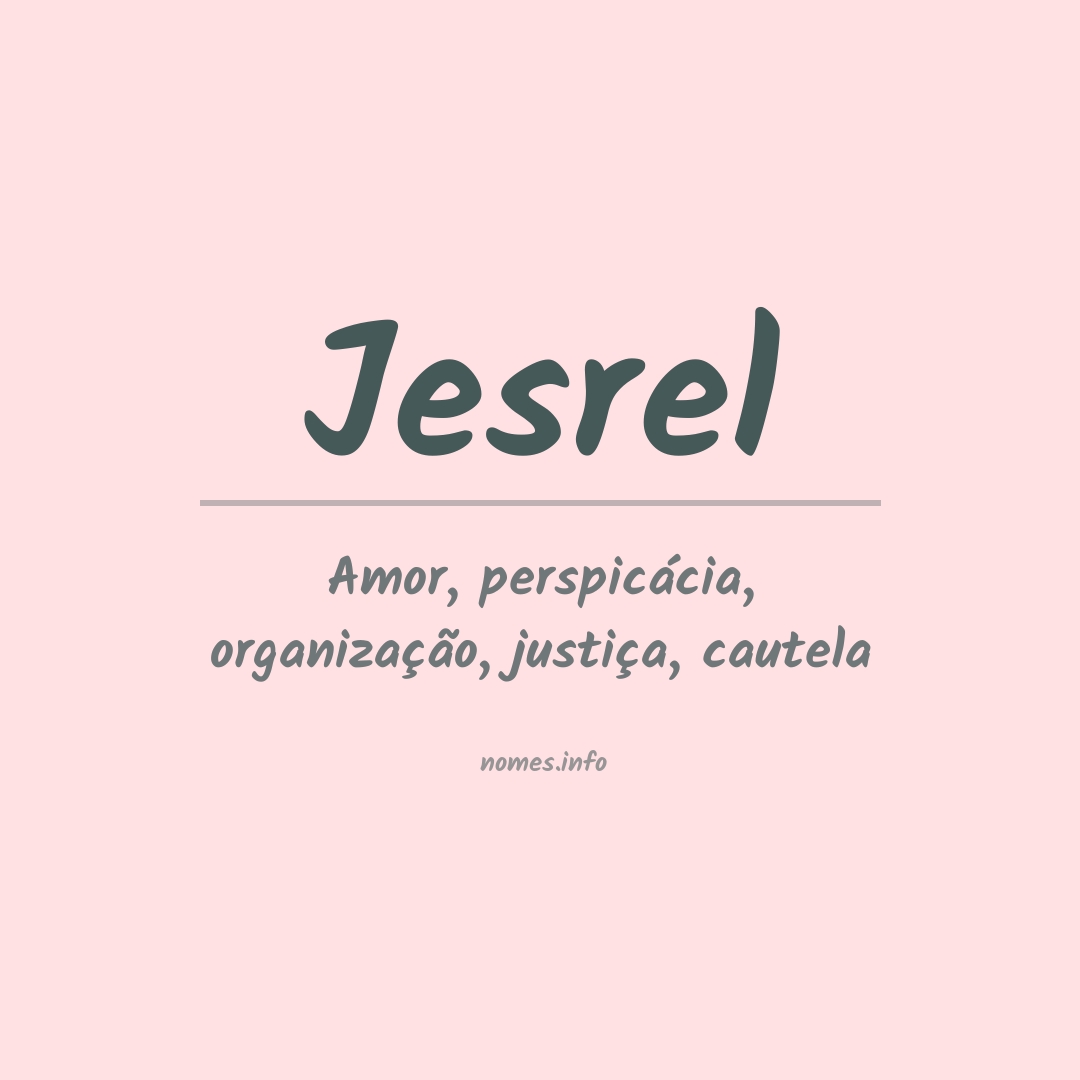 Significado do nome Jesrel