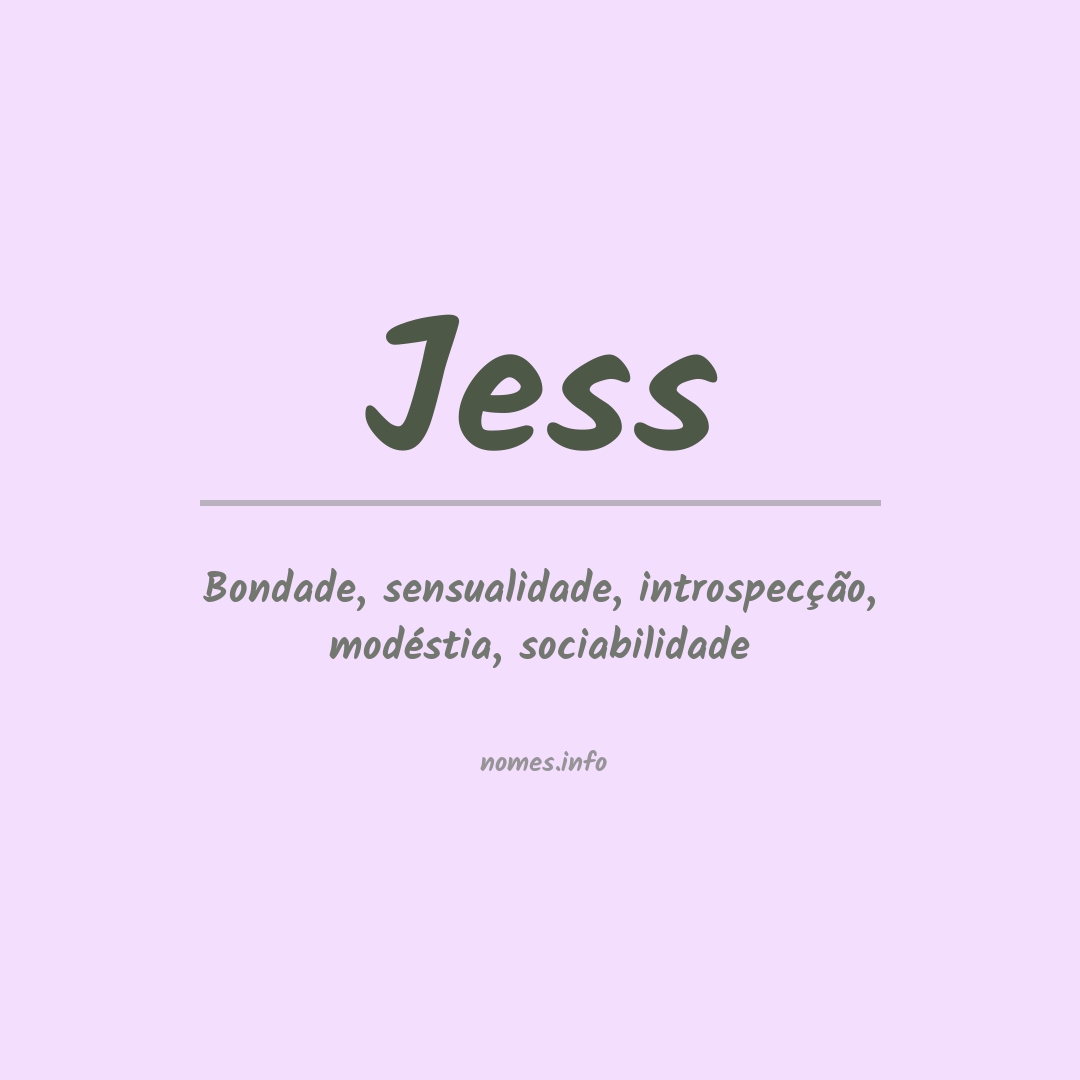 Significado do nome Jess