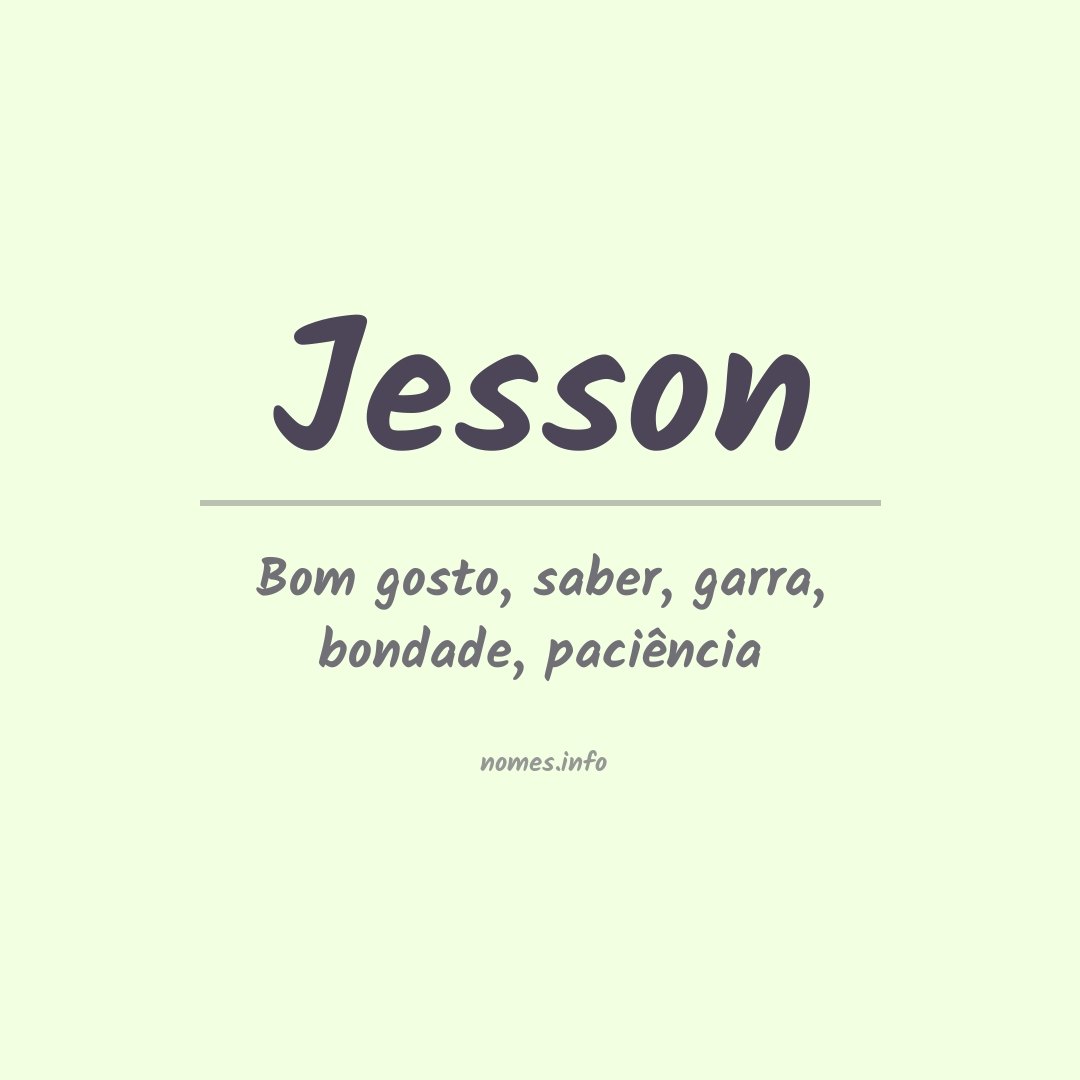 Significado do nome Jesson