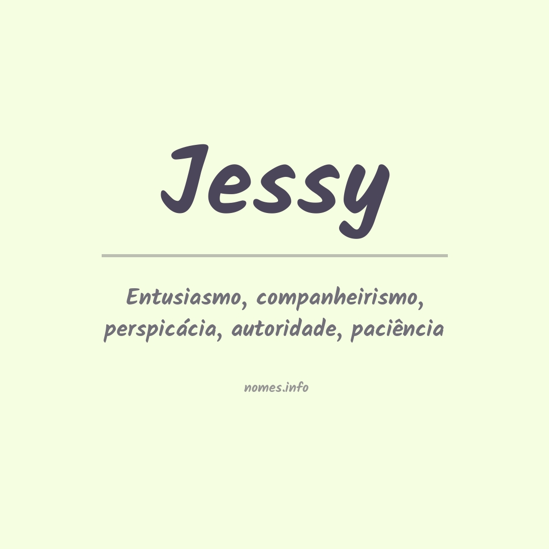 Significado do nome Jessy